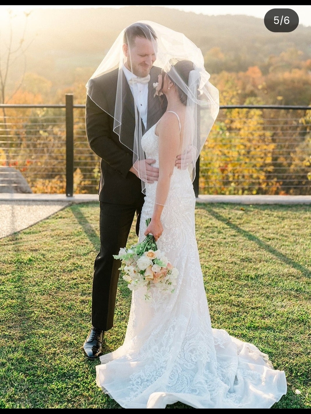 Davids Bridal Elegant Strap Wedding Dress in White
